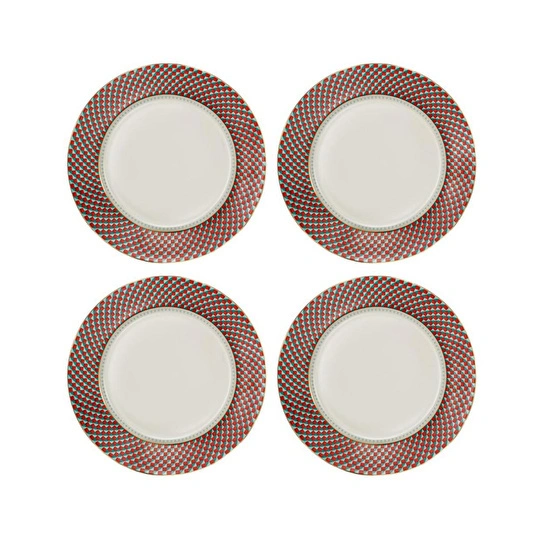 Lucky Art Castella Bone 4'lü Servis Tabak Seti 27 Cm