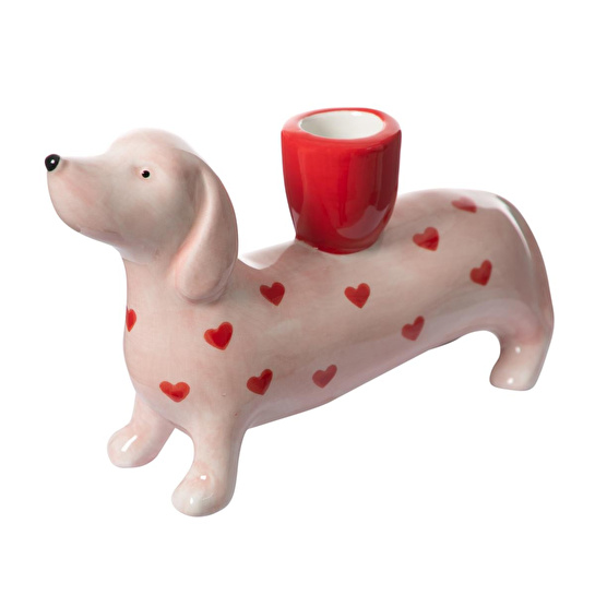 Mudo Home Pink Puppy Mumluk 17x6x12 Cm