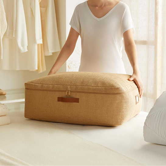 Ocean Home Textile 2'li Büyük Boy Jüt Baza Altı Hurç Set 62 X 46 X 22 Cm
