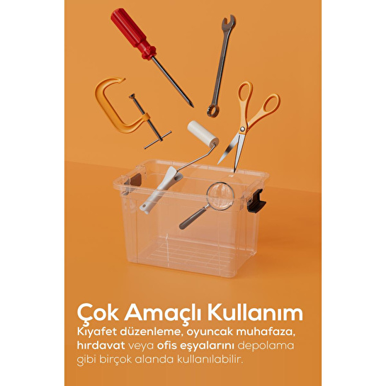 Vienev 3'lü 20 Litre Kilitli Kapaklı Saklama Ve Erzak Kutusu 33115