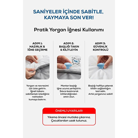 Vienev 24'lü Nevresim Yorgan Klipsi Takımı - Kaydırmaz Çarşaf Sabitleyici Mandal Seti - Karışık Renk 3x3 Cm