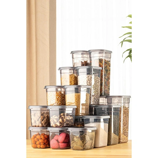 Vienev 20li Peggy Dikdörtgen Saklama Kabı Seti 5x( 1900ml, 1500ml, 1150ml, 800ml ) Etiketli