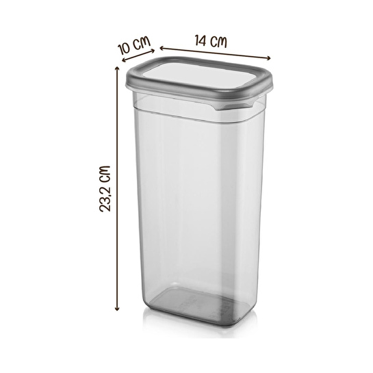 Vienev 2'li 1,9 Litre Peggy Dikdörtgen Deterjan Kabı Seti Etiketli
