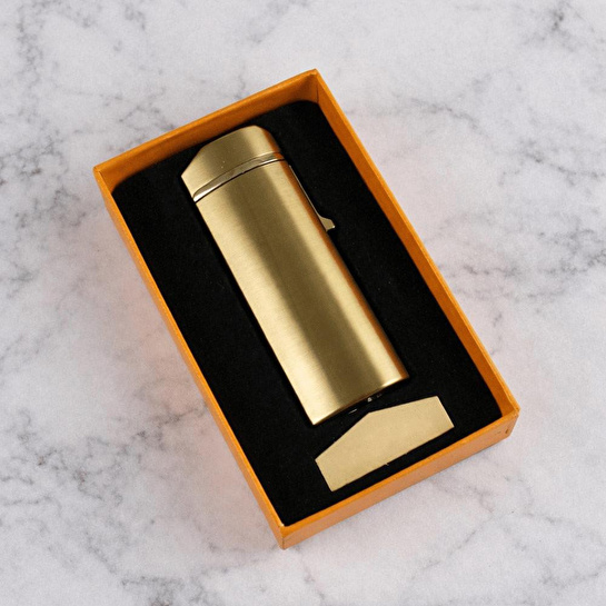 Coho Objet Coho Brazen Standlı Çift Torch Brass Puro Çakmağı