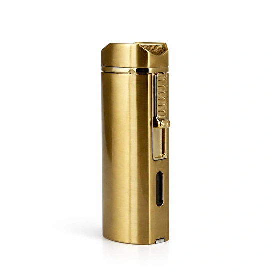 Coho Objet Coho Brazen Standlı Çift Torch Brass Puro Çakmağı