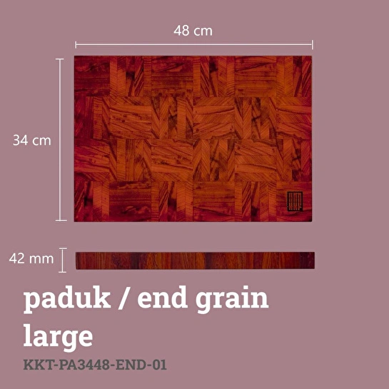 Kaf Ahşap Kesme Tahtası ( End Grain) Paduk