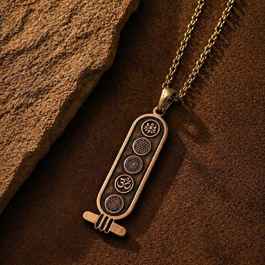 Coho Objet Coho Tılsım Spiritual Symbol Bakır Kolye