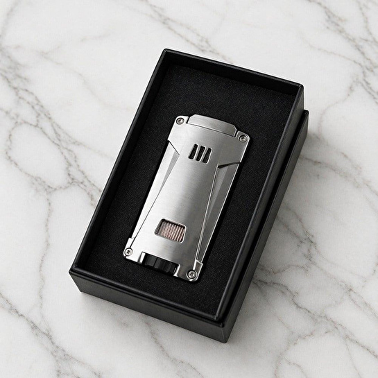 Coho Objet Coho Patron Triple Torch Chrome Puro Çakmağı