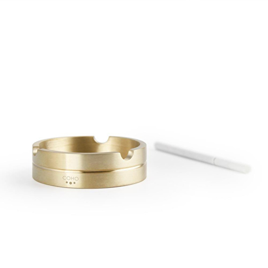 Coho Objet Coho Brazen Classy Yuvarlak Pirinç Mini Küllük