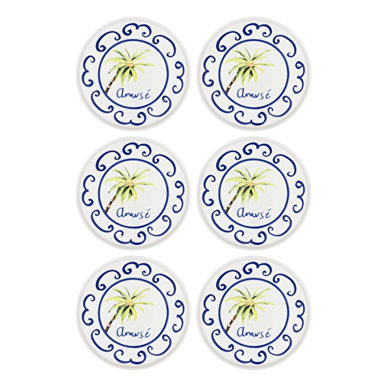 The Mia Palma Servis Tabağı 6lı Set 26 Cm