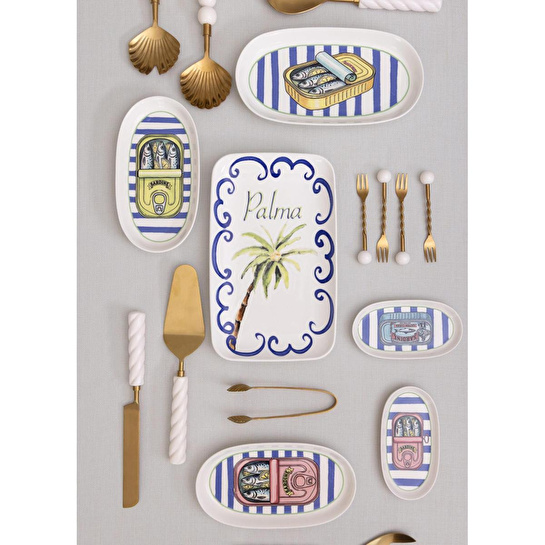 The Mia Palma Dikdörtgen Servis Tabağı 31x20 Cm