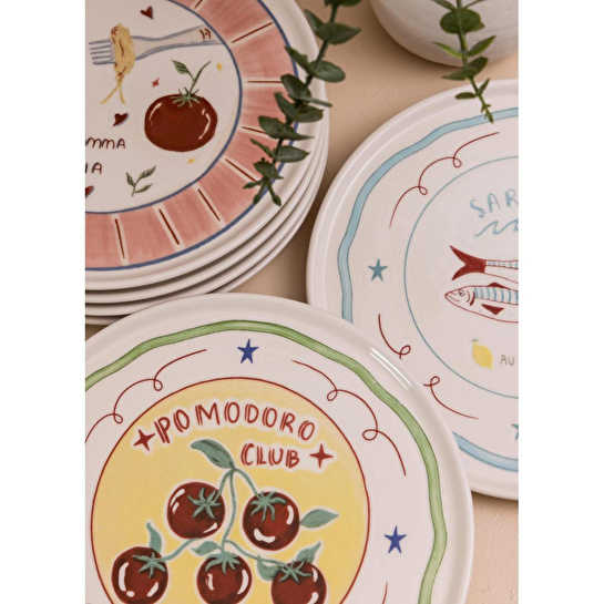 The Mia Italian Summer Servis Tabağı 6lı Set 26 Cm