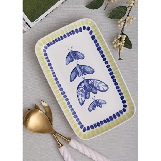 The Mia Palma Dikdörtgen Servis Tabağı 31x20 Cm