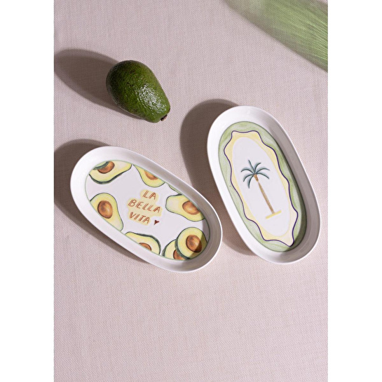 The Mia Italian Summer Oval Servis Tabağı 2li 29 Cm