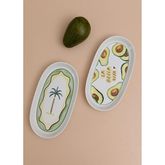 The Mia Italian Summer Oval Servis Tabağı 2li 29 Cm