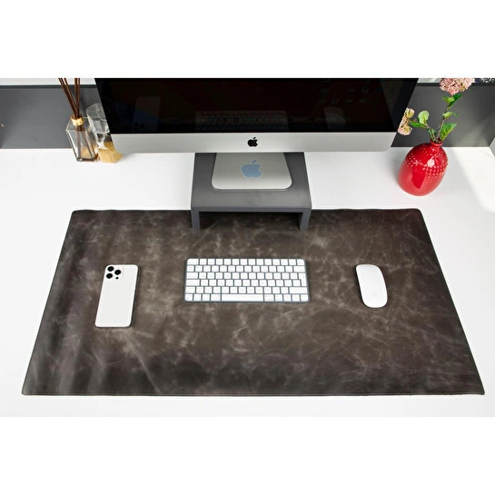 Bloominbag Atelier 91 Ash Gray Leather Desk Mat - Large