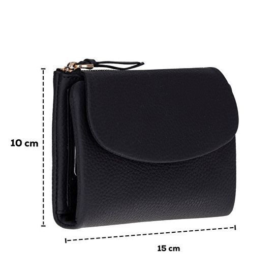 Bloominbag Élia Noir Black Medium Deri Kadın Cüzdan & Clutch