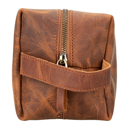 Bloominbag Voyage Burnt Orange Hakiki Deri Dopp Kit – X Large