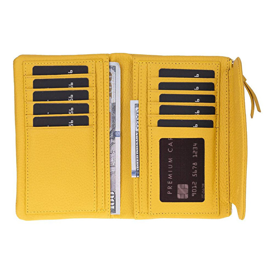 Bloominbag Élia Butter Yellow Medium Deri Kadın Cüzdan & Clutch