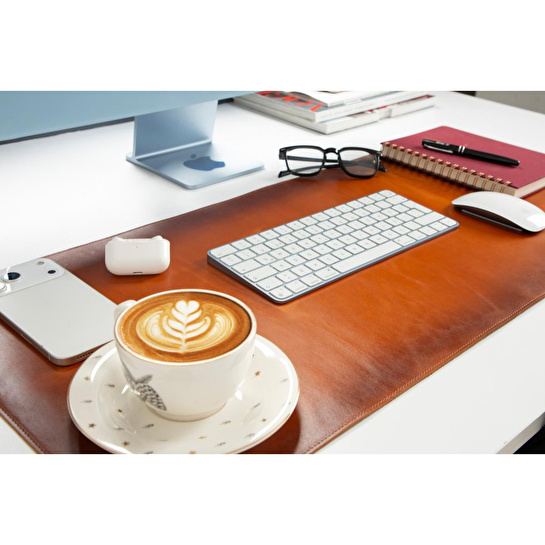 Bloominbag Atelier 91 Sandy Tan Leather Desk Mat - Medium