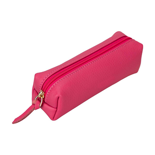 Bloominbag Bloombox Chester Brown Hakiki Deri Kalem & Makyaj Çantası