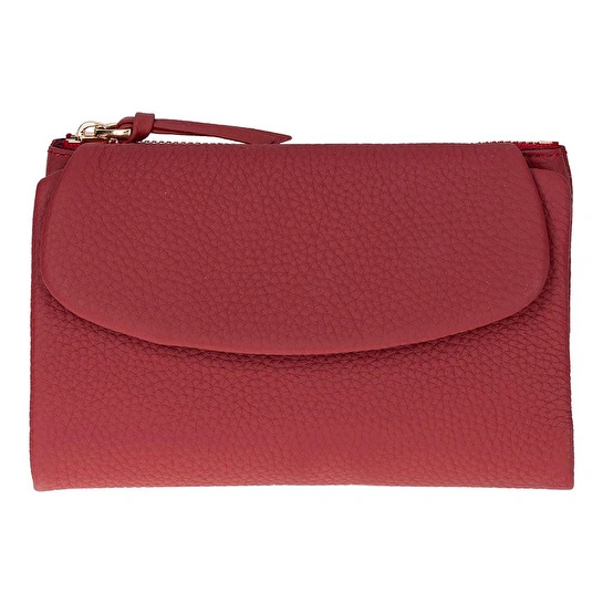 Bloominbag Élia Crimson Red Medium Deri Kadın Cüzdan & Clutch