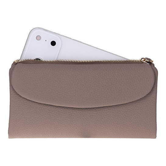 Bloominbag Élia Mink Taupe Large Deri Kadın Cüzdan & Clutch