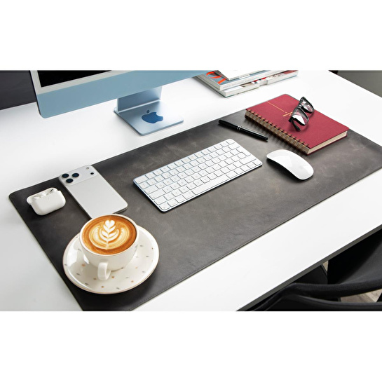 Bloominbag Atelier 91 Ash Gray Leather Desk Mat - Medium