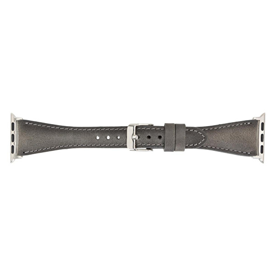 Bloominbag Bloomband Signature Stone Gray Leather Apple Watch Band - 44/45/46/49mm