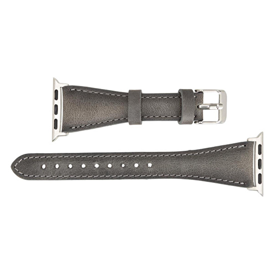Bloominbag Bloomband Signature Stone Gray Leather Apple Watch Band - 44/45/46/49mm