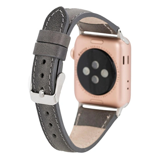 Bloominbag Bloomband Signature Stone Gray Leather Apple Watch Band - 44/45/46/49mm