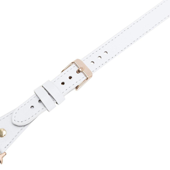 Bloominbag Alpine Double Tour Ivory White Hakiki Deri Apple Watch Kordonu - 44/45/46/49mm
