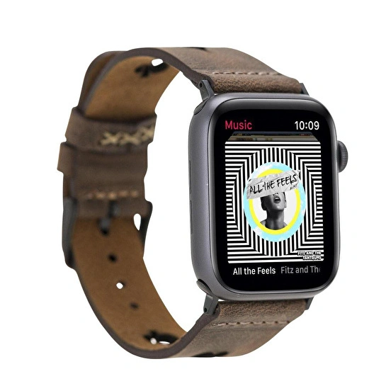 Bloominbag Valais Espresso Brown Leather Apple Watch Kordon-44/45/46/49mm