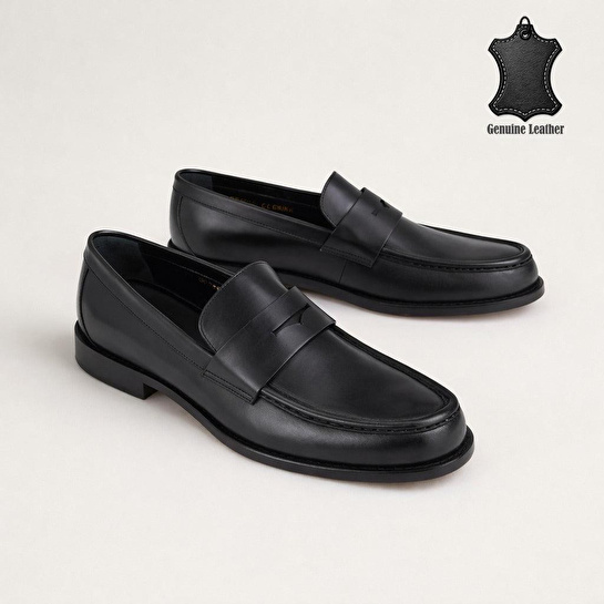Bloominbag Aurelio Loafer Onyx Black Premium Hakiki Deri Erkek Loafer Ayakkabı - 41 Numara