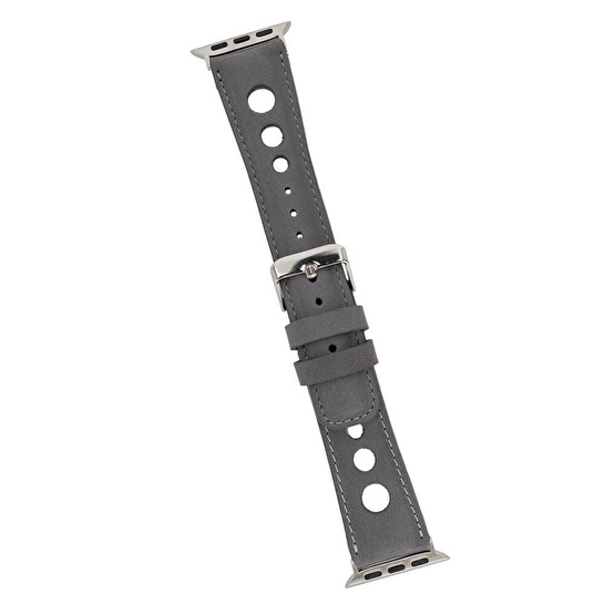 Bloominbag Alpine Stone Gray Hakiki Deri Apple Watch Kordonu - 44/45/46/49mm