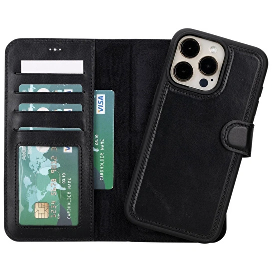 Bloominbag Aurel Magna Onyx Black Deri Iphone 16 Pro (6.3