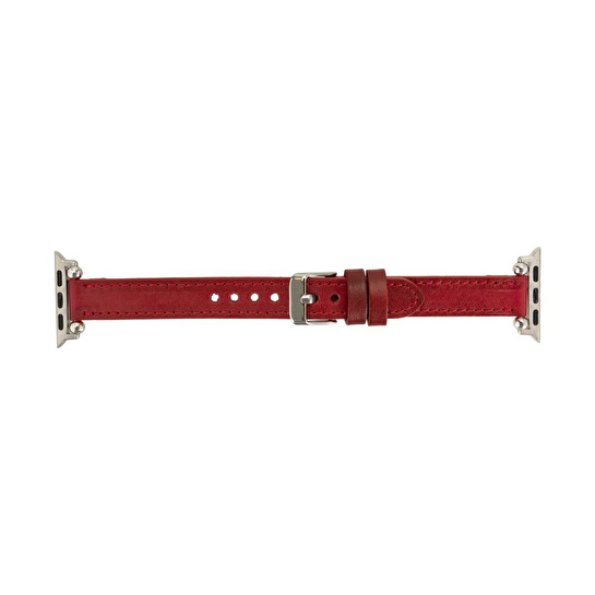 Bloominbag Bloomband Signature Crimson Red Leather Apple Watch Band - 44/45/46/49mm