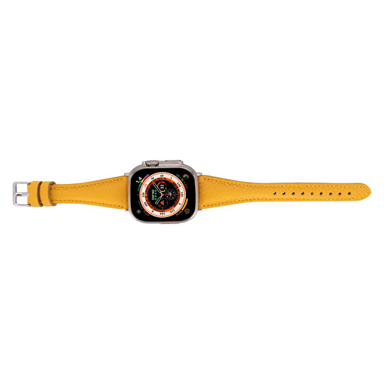 Bloominbag Bloomband Signature Butter Yellow Leather Apple Watch Band - 44/45/46/49mm