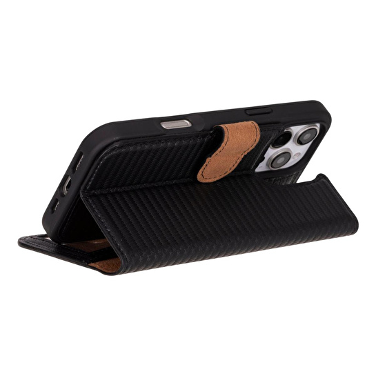 Bloominbag Aurel Magna Graphene Black Deri Iphone 16 Pro (6.3