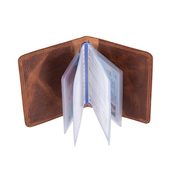 Bloominbag Drive Heritage Brown Deri Ruhsat Kılıfı