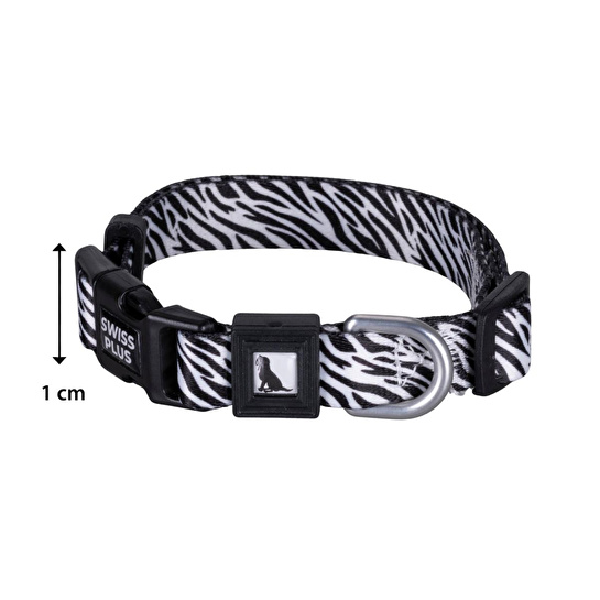 Bloominbag Swissplus Urban Paws Zebra Noir Recycled Köpek Tasması - 10 Mm