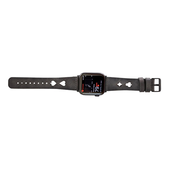 Bloominbag Valais Stone Ash Leather Apple Watch Kordon-44/45/46/49mm