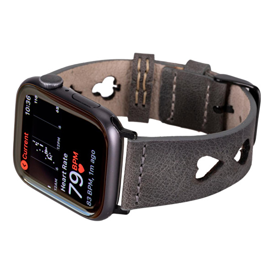 Bloominbag Valais Stone Ash Leather Apple Watch Kordon-44/45/46/49mm