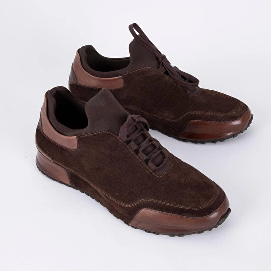 Bloominbag Verona Sneaker Soft Camel Premium Hakiki Aniline & Suede Deri Erkek Ayakkabı- 46 Numara