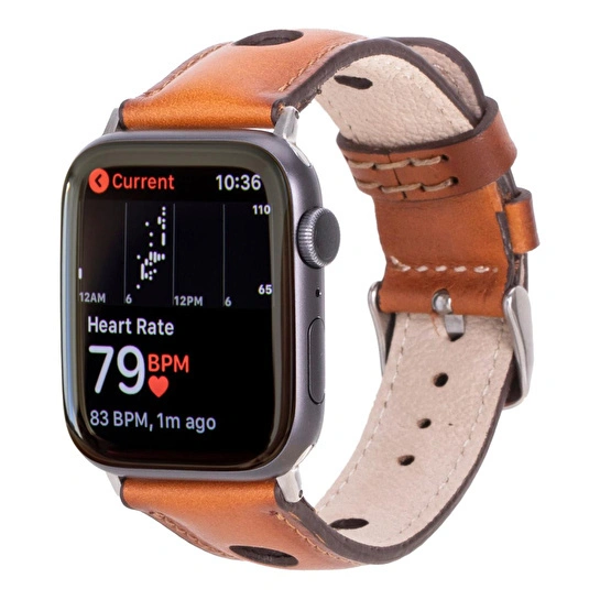 Bloominbag Alpine Siena Tan Hakiki Deri Apple Watch Kordonu - 44/45/46/49mm