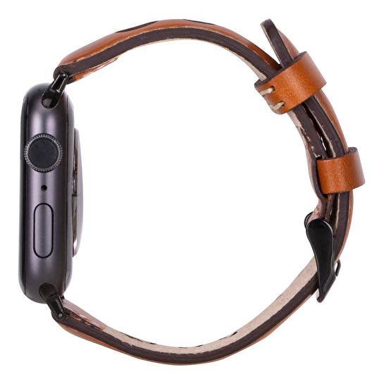 Bloominbag Alpine Siena Tan Hakiki Deri Apple Watch Kordonu - 44/45/46/49mm