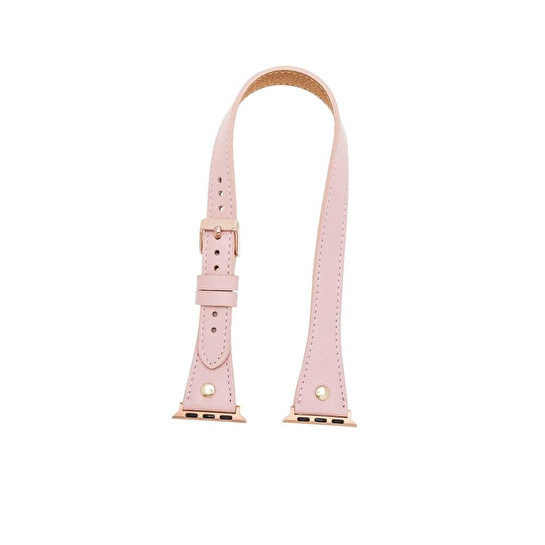 Bloominbag Alpine Double Tour Blush Pink Hakiki Deri Apple Watch Kordonu - 44/45/46/49mm