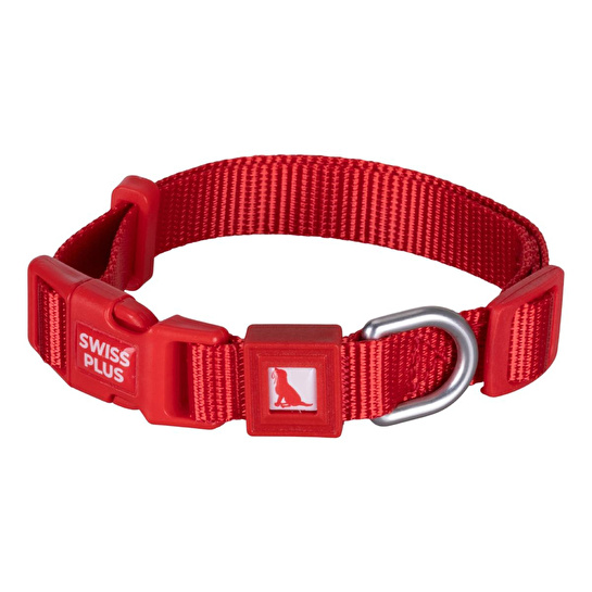 Bloominbag Swissplus Urban Paws Köpek Tasması – Crimson Red | Ayarlanabilir, Dayanıklı, Hafif-15mm