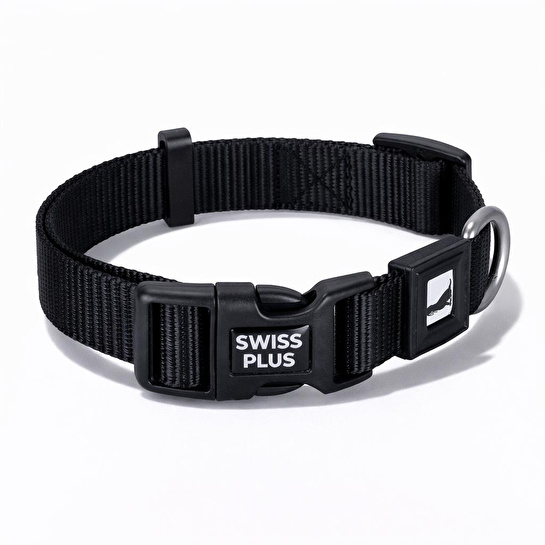 Bloominbag Swissplus Urban Paws Köpek Tasması – Noir Black | Ayarlanabilir, Dayanıklı, Hafif-15mm