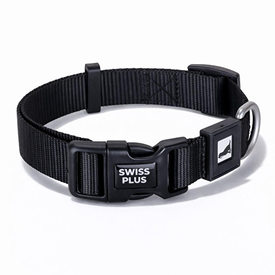 Bloominbag Swissplus Urban Paws Köpek Tasması – Noir Black | Ayarlanabilir, Dayanıklı, Hafif-20mm